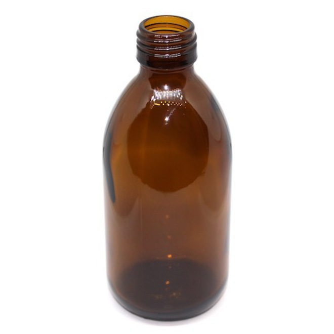 Amber glass bottle & no cap: 250ml image 0